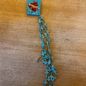 Blue Cross Necklace
